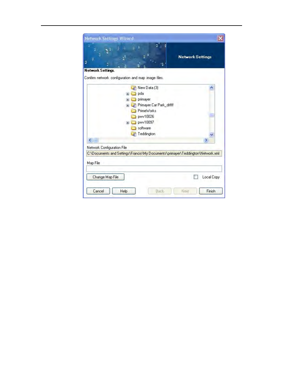 Network configuration file, Map file | ADS Environmental Services Enigma-hyQ QR 775017 A2 User Manual | Page 26 / 96
