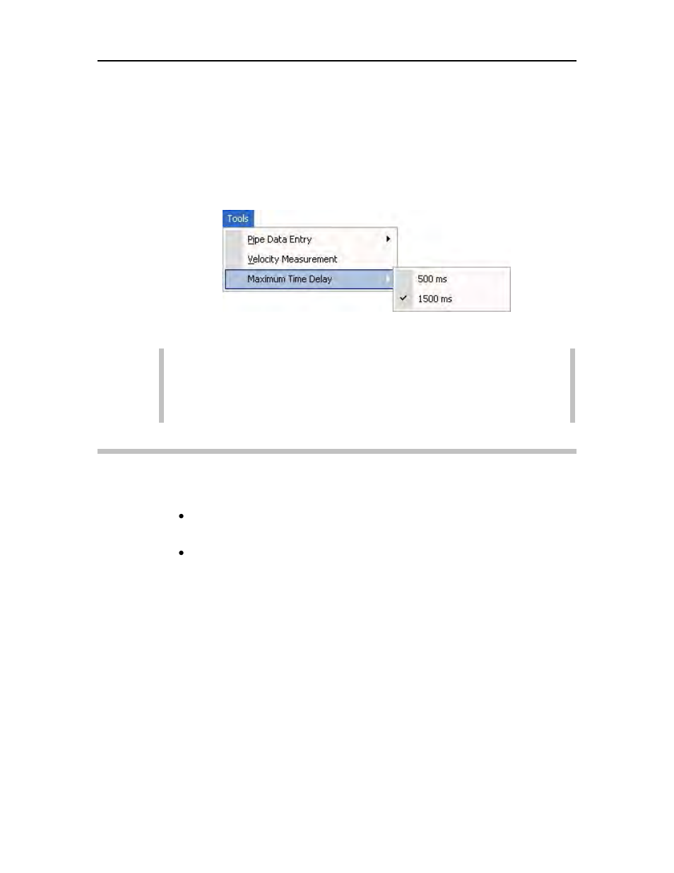 Maximum time delay, Help menu | ADS Environmental Services Enigma-hyQ QR 775017 A2 User Manual | Page 30 / 96