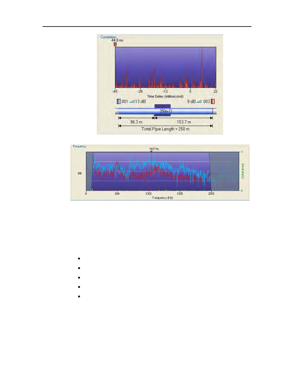 Correlation function tools, Find peak, Zoom out | Pipework, Filters, Leaks | ADS Environmental Services Enigma-hyQ QR 775017 A2 User Manual | Page 51 / 96