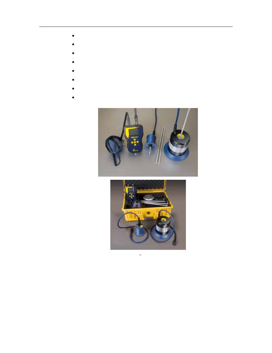 Ads mikron user manual, Handle and rods (four parts), Ground contact tripod | Ground spike, Magnet attachment, Handheld amplifier (including neck strap), High-quality headphones, Battery charger, Rugged carrying case | ADS Environmental Services Mikron QR 775014 A0 User Manual | Page 12 / 22