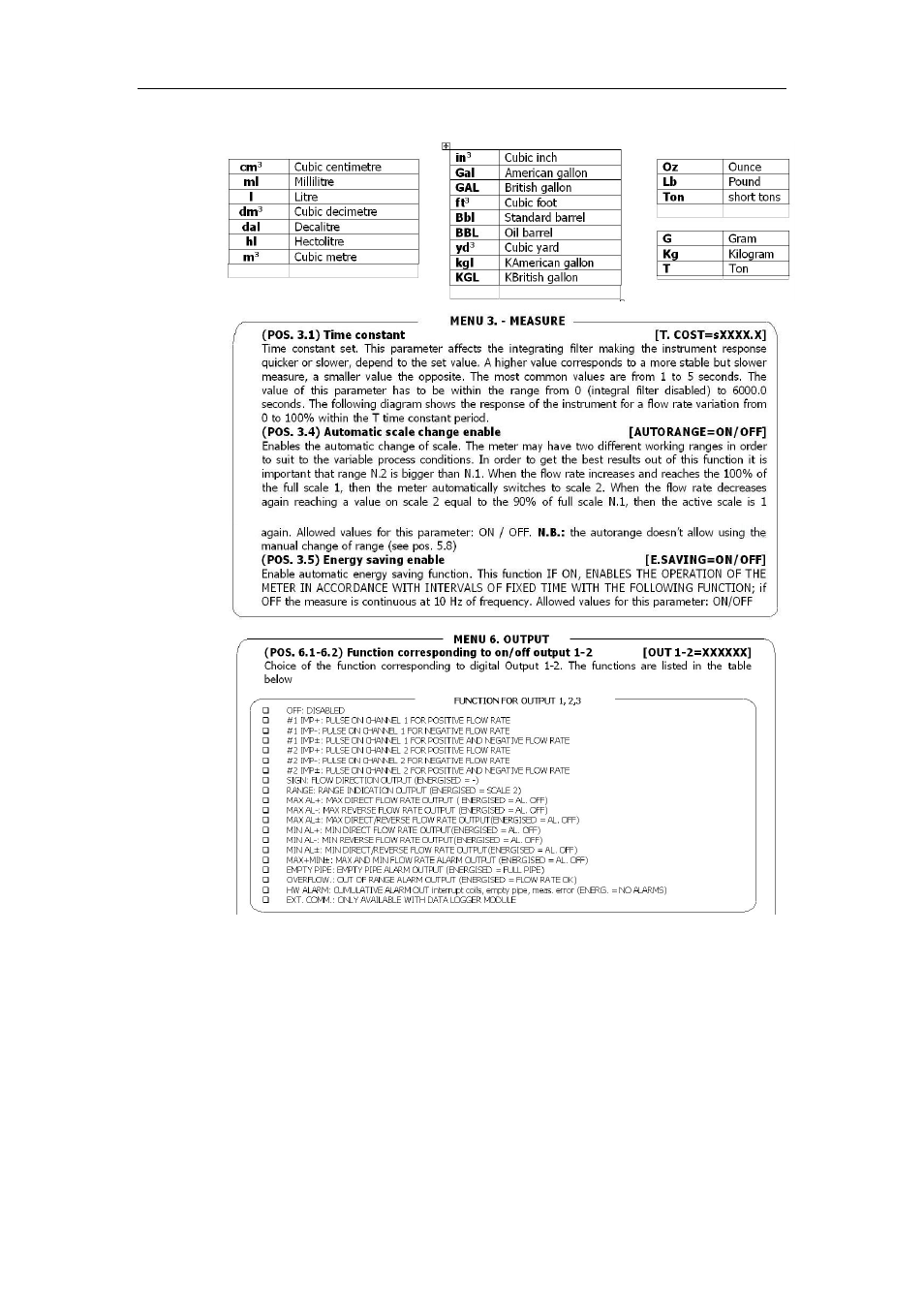 Primeprobe2 user manual, Available units of mass and volume | ADS Environmental Services PrimeProbe2 QR 775016 A0 User Manual | Page 39 / 49