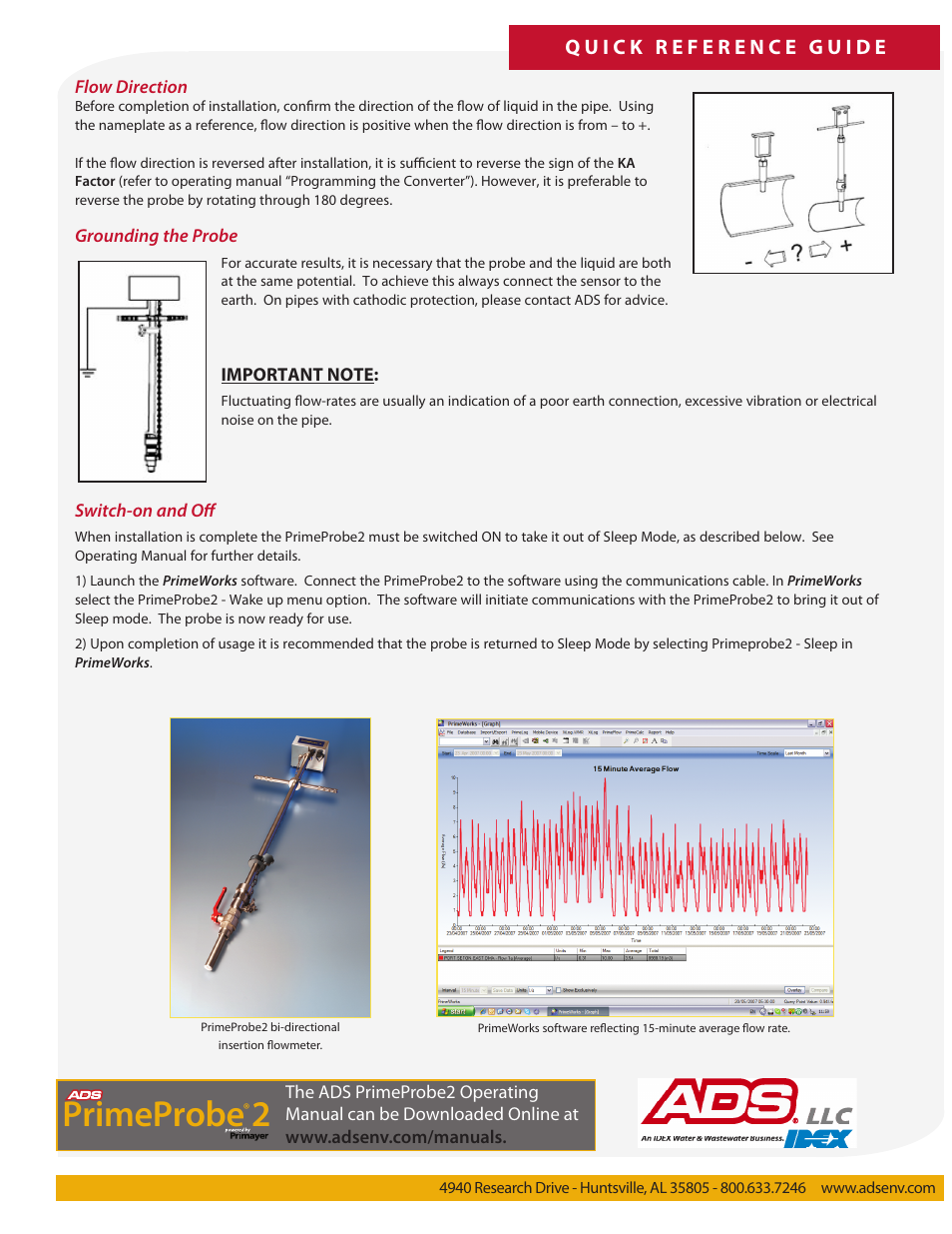 Primeprobe 2 | ADS Environmental Services PrimeProbe2 User Manual | Page 2 / 2