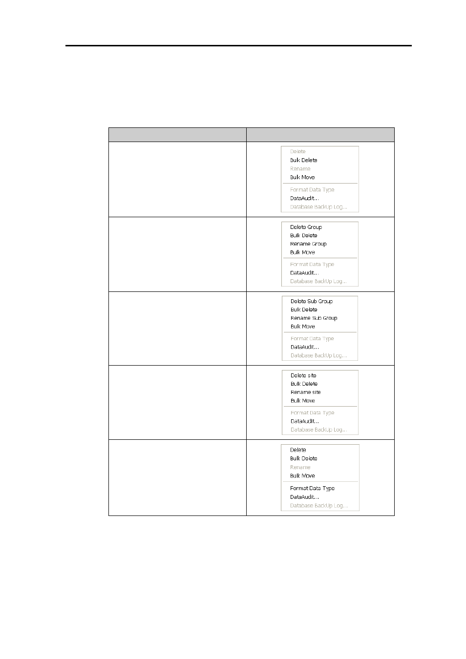 Database menu | ADS Environmental Services PrimeWorks QR 775018 A0 User Manual | Page 28 / 86