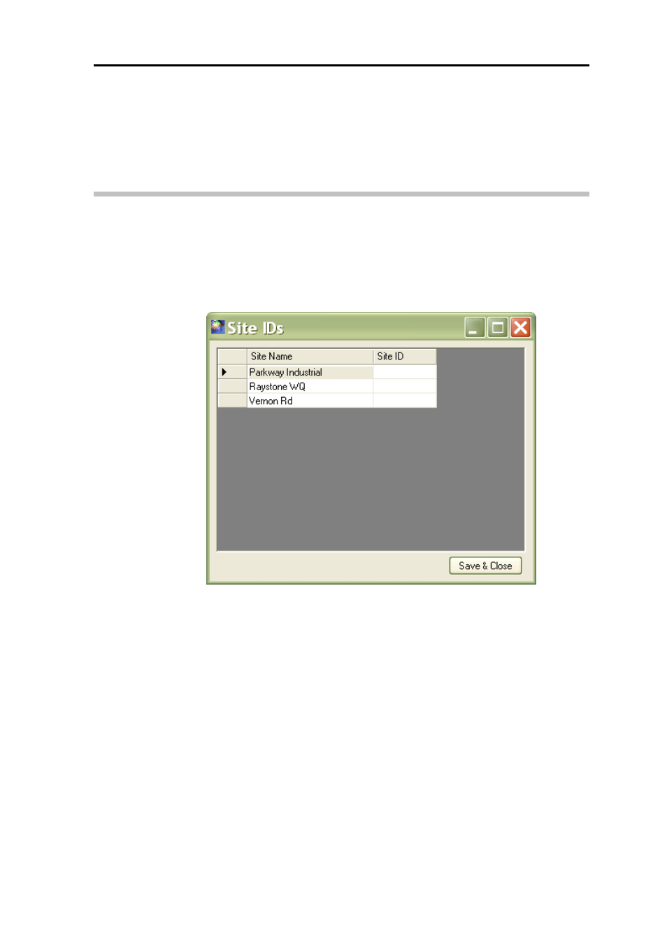 Edit site ids | ADS Environmental Services PrimeWorks QR 775018 A0 User Manual | Page 42 / 86