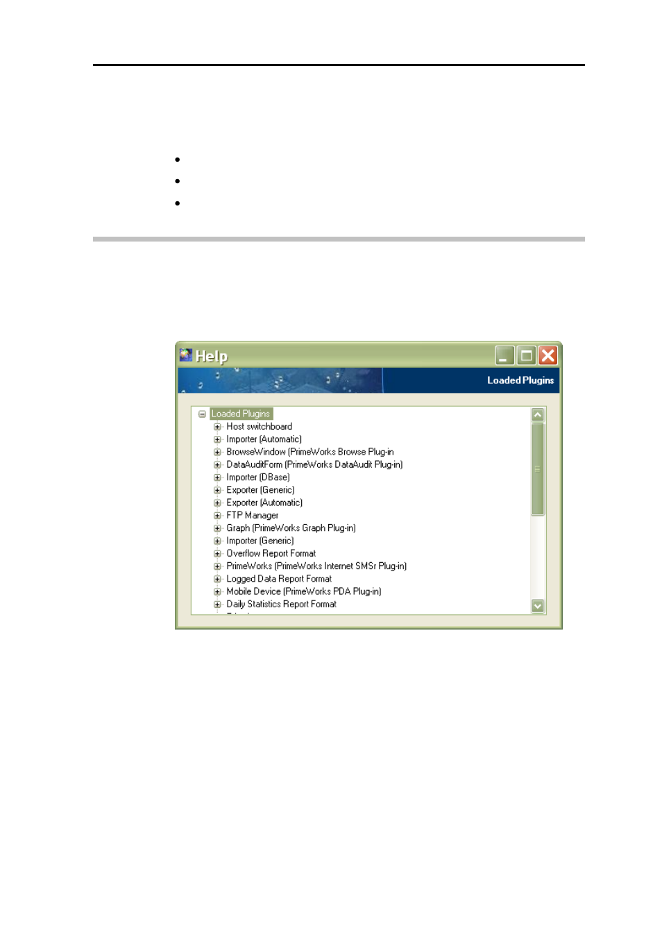 Help menu, Plug info | ADS Environmental Services PrimeWorks QR 775018 A0 User Manual | Page 44 / 86