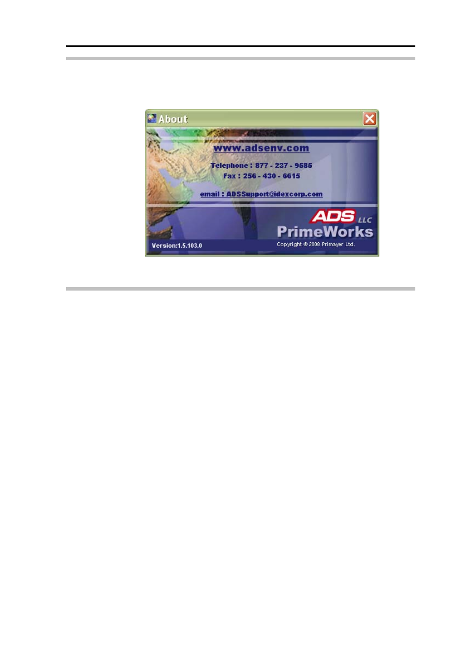 About, Manual | ADS Environmental Services PrimeWorks QR 775018 A0 User Manual | Page 45 / 86