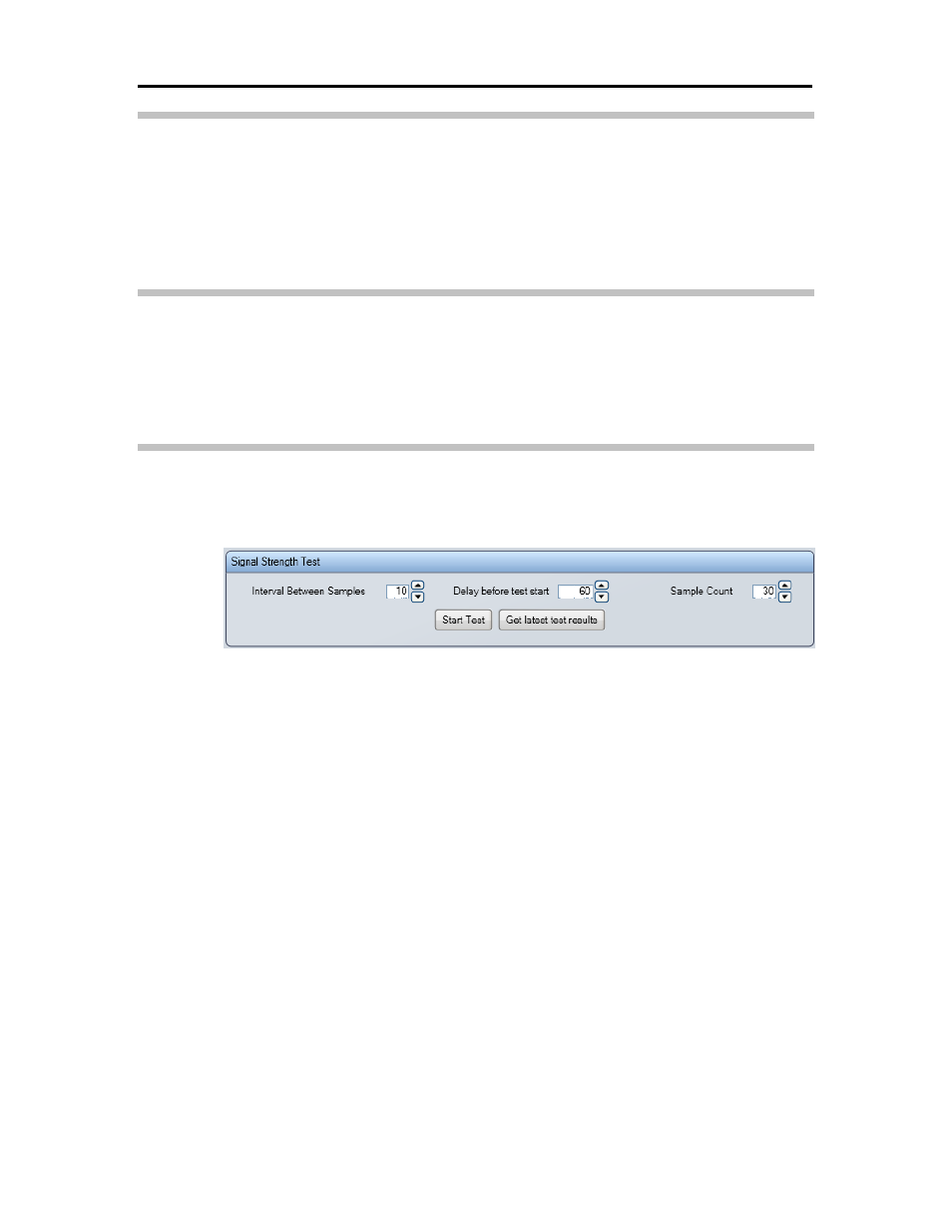 External power voltage, Gms signal strength, Signal strength test | Interval between samples, Delay before test start, Sample count | ADS Environmental Services XiLog+ QR 775026 A0 User Manual | Page 36 / 76