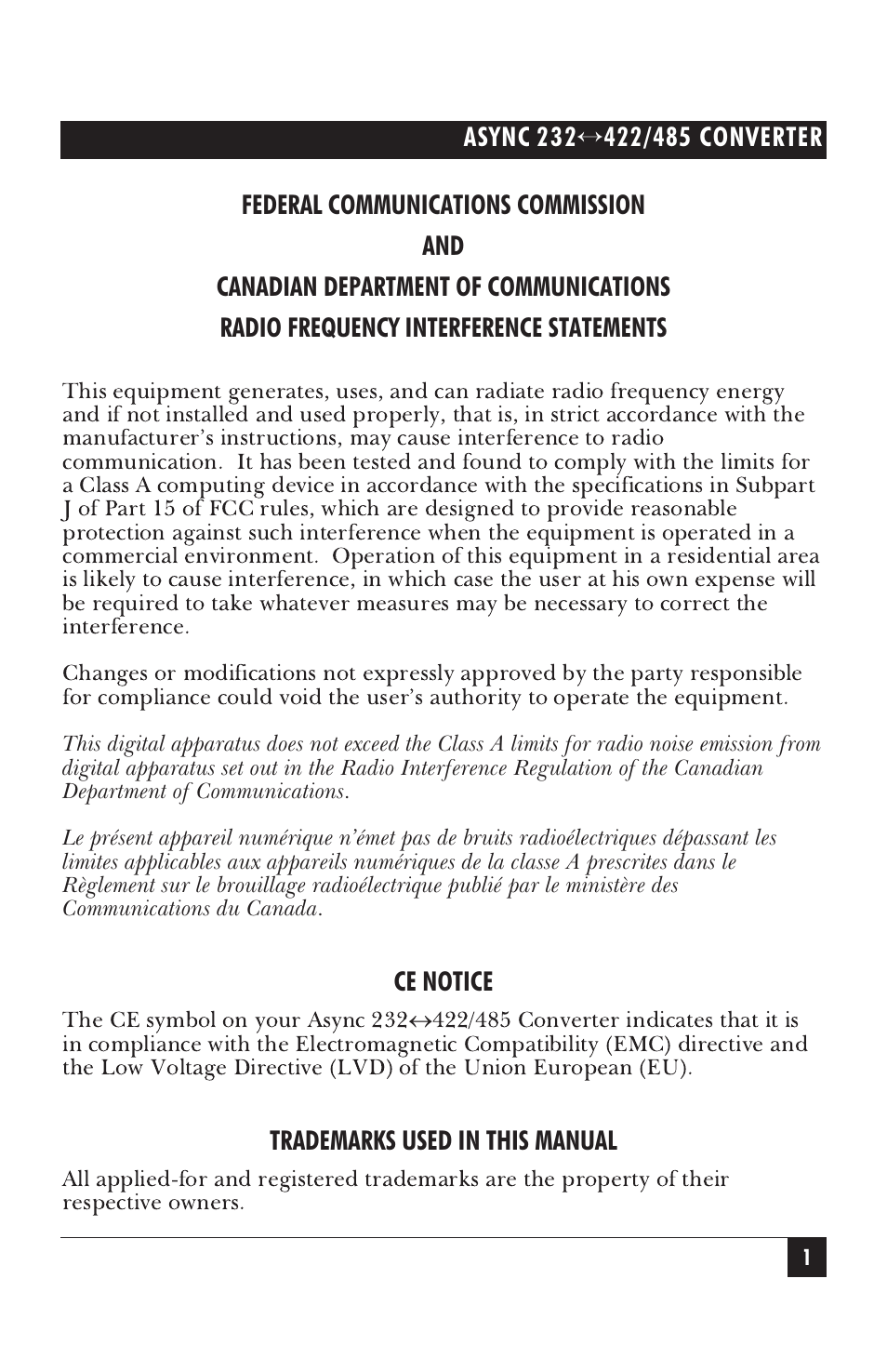 Black Box IC476A-F-R2 User Manual | Page 2 / 25