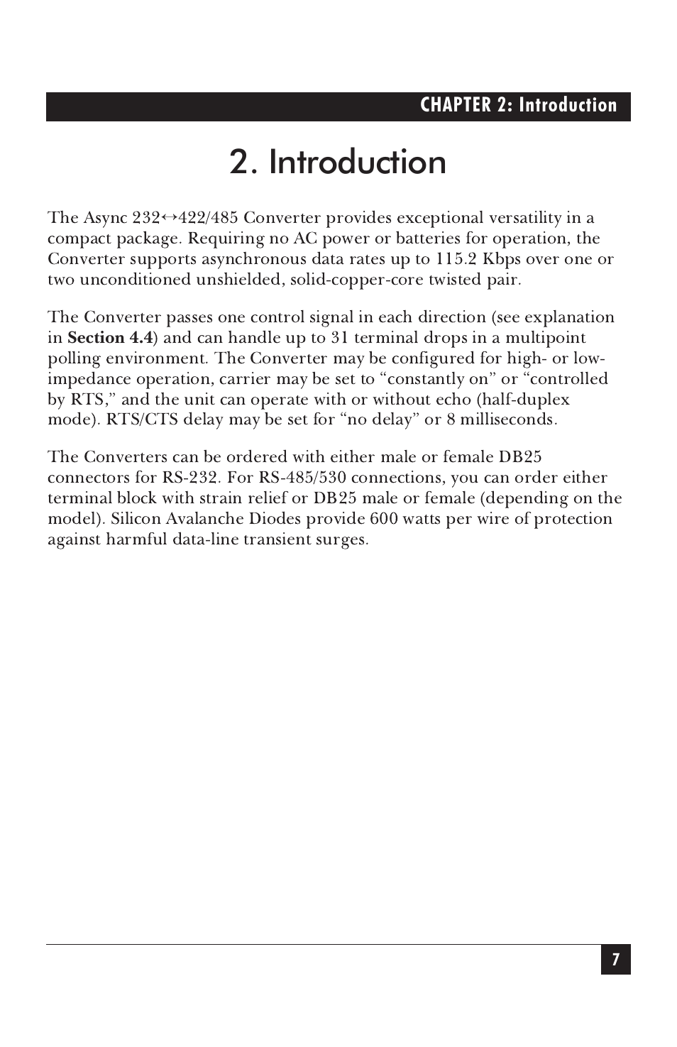 Introduction | Black Box IC476A-F-R2 User Manual | Page 8 / 25