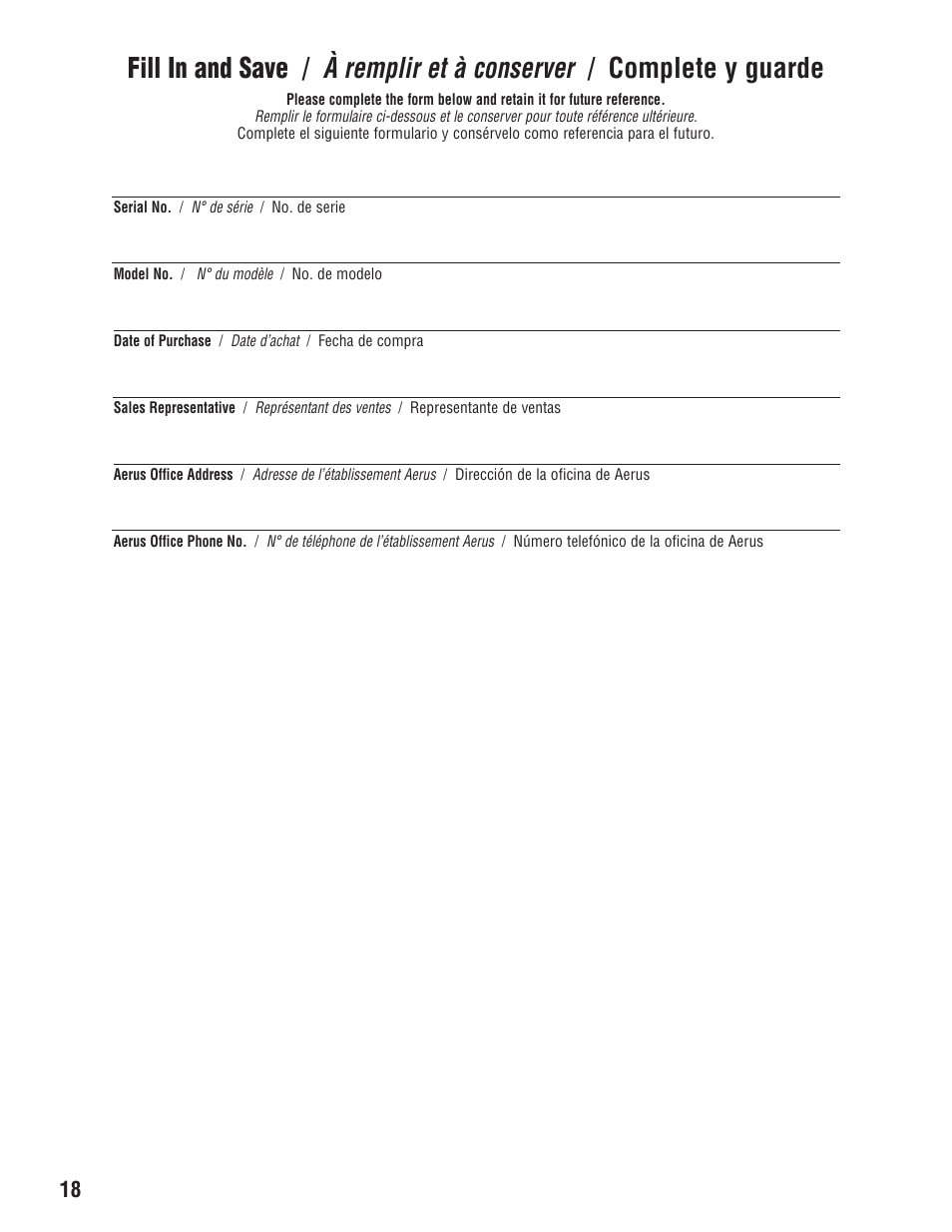 Aerus Guardian User Manual | Page 18 / 20