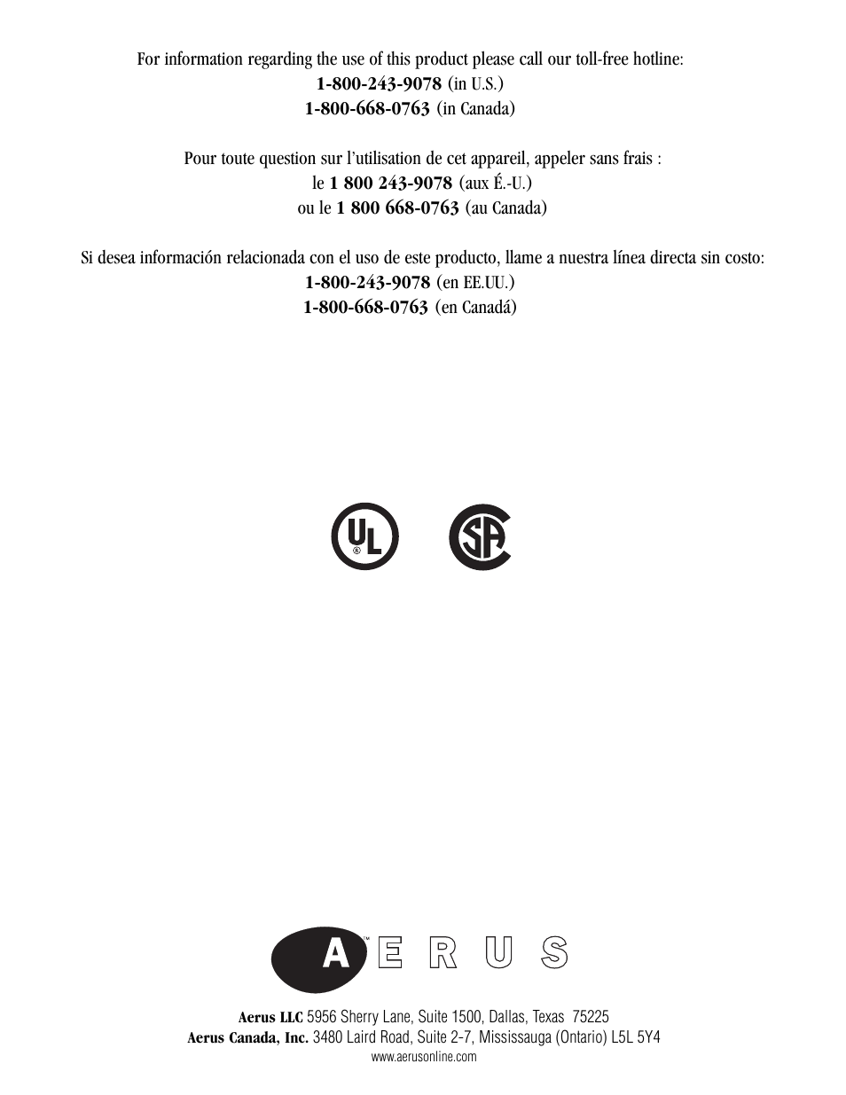 Aerus Guardian User Manual | Page 20 / 20