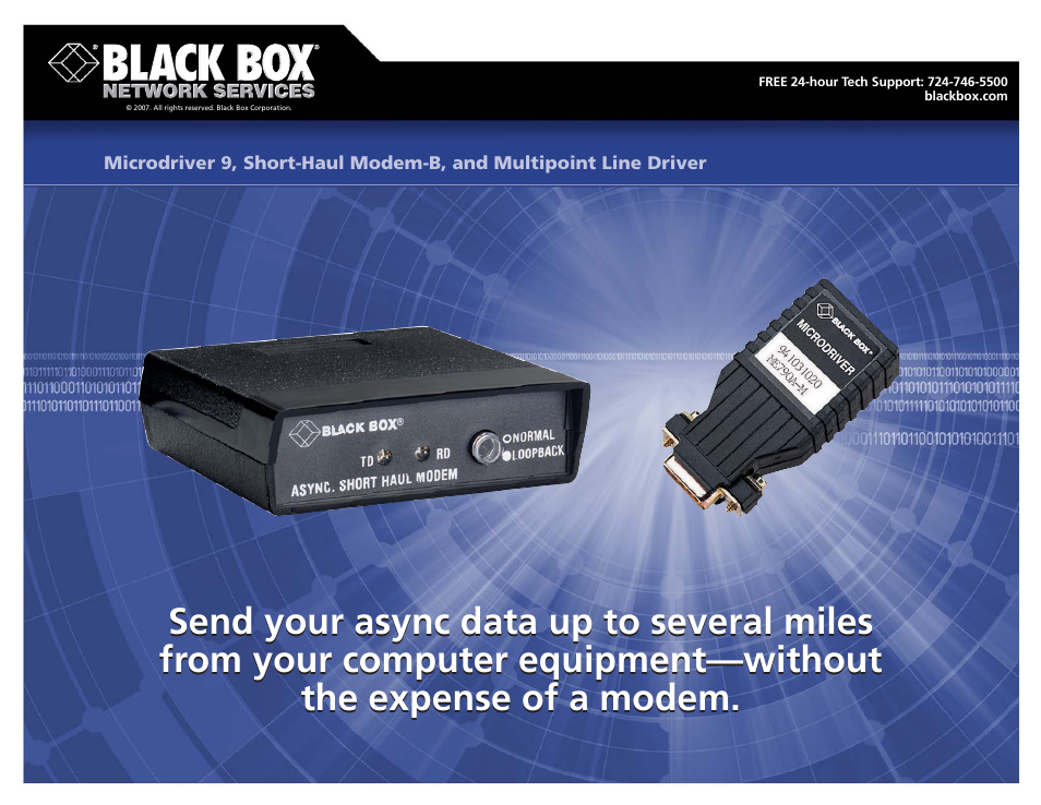 Black Box MULTIPOINT LINE DRIVER User Manual | 6 pages