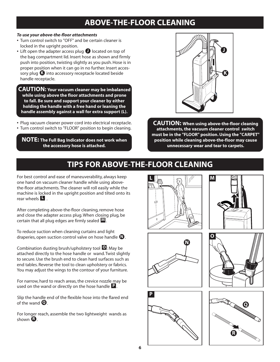 Caution | Aerus Lux Legacy Upright User Manual | Page 6 / 12