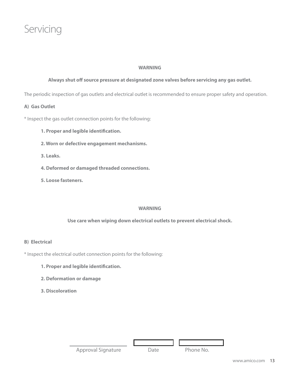 Servicing | Amico Ceiling Column Manual Retractable User Manual | Page 15 / 16