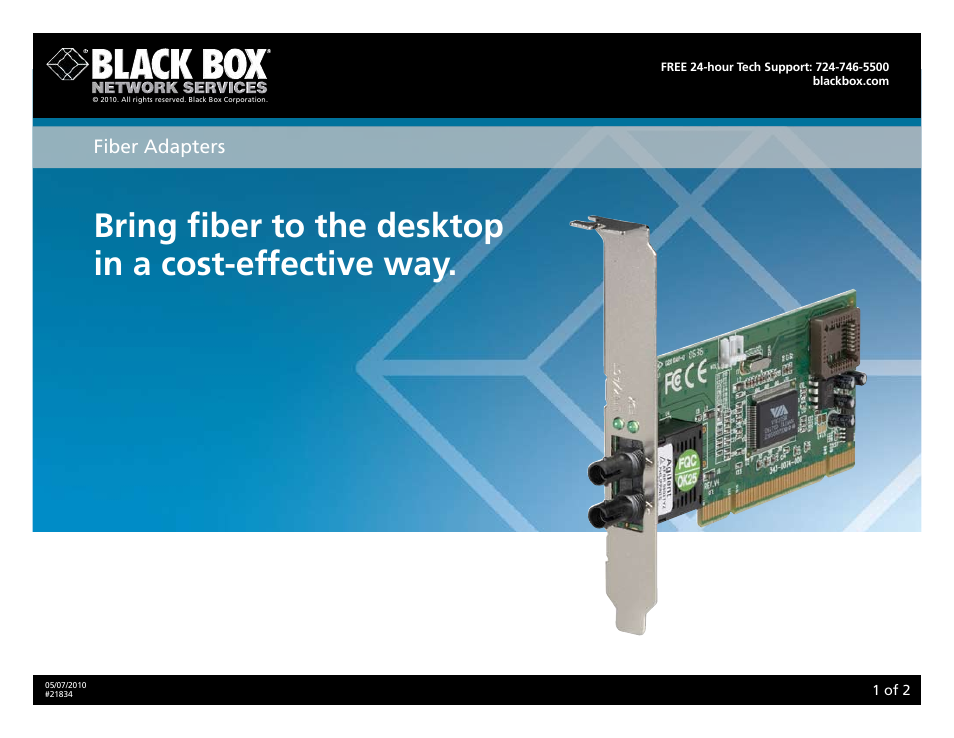Black Box 21834 User Manual | 2 pages