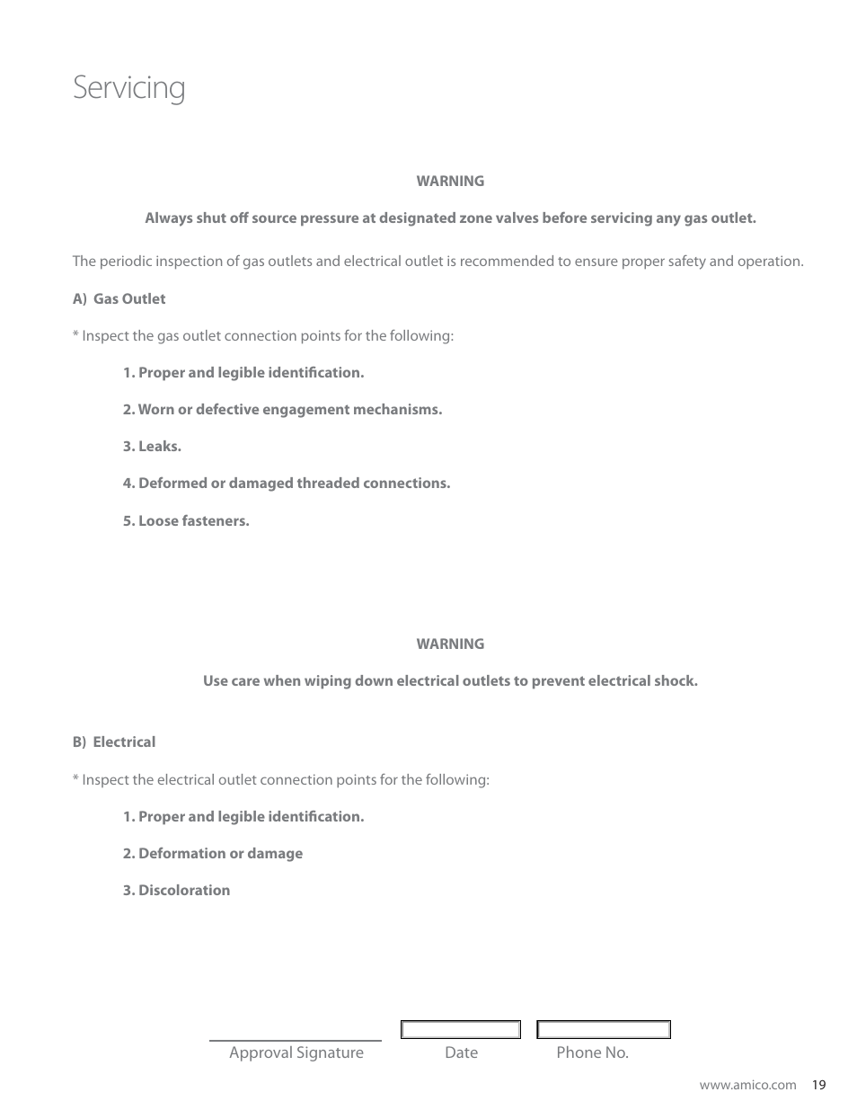 Servicing | Amico Ceiling Column Motorized Retractable User Manual | Page 19 / 20