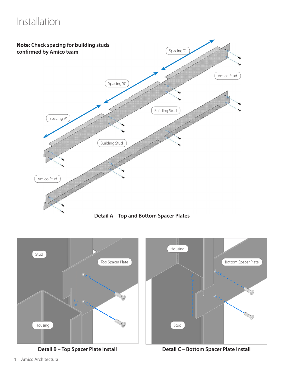 Installation | Amico Freedom Series Recessed User Manual | Page 4 / 12