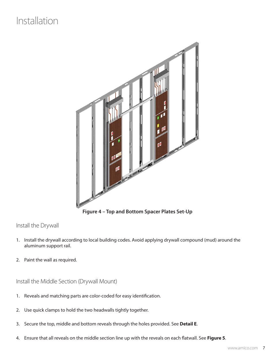 Installation | Amico Freedom Series Recessed User Manual | Page 7 / 12