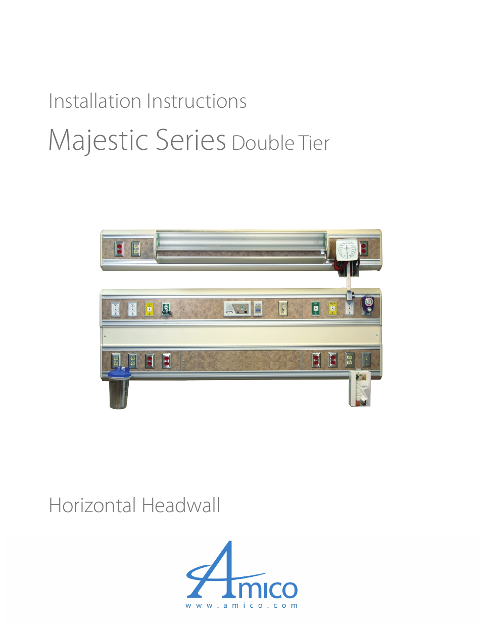 Amico Majestic Series Double Tier Surface Mounted Headwall User Manual | 8 pages