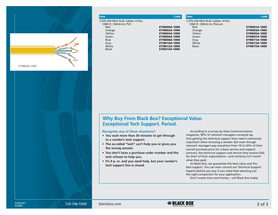 3 of 3 | Black Box CAT6 User Manual | Page 3 / 3