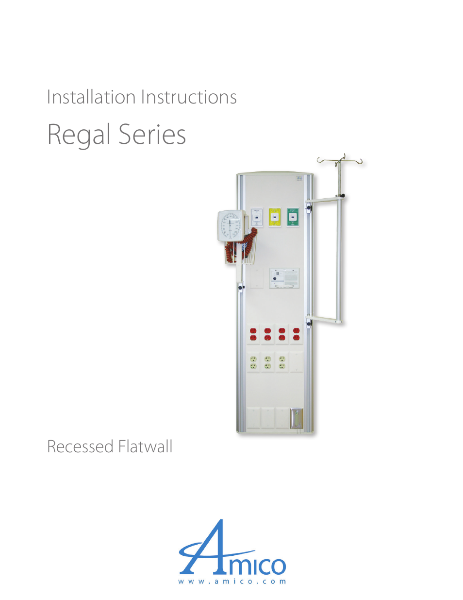 Amico Regal Series Recessed Vertical Flatwall User Manual | 8 pages