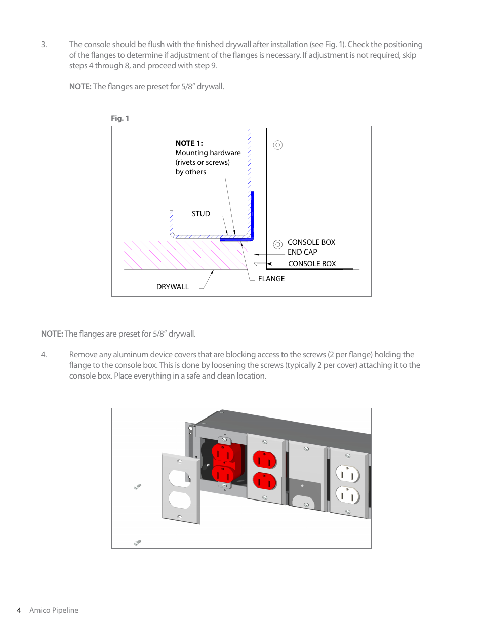 Amico Security Recessed Console Box Assembly User Manual | Page 4 / 12