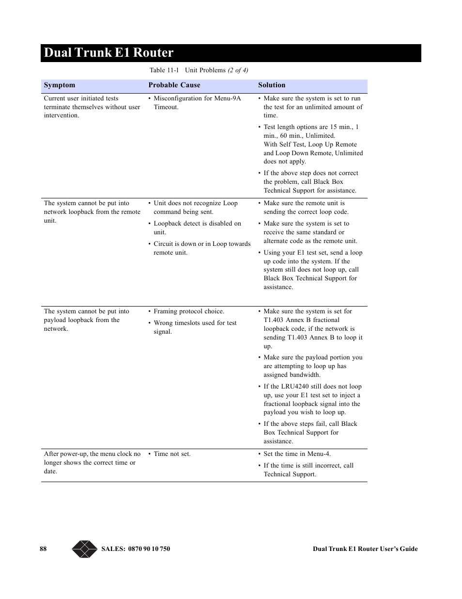 Dual trunk e1 router | Black Box LRU4240 User Manual | Page 100 / 218
