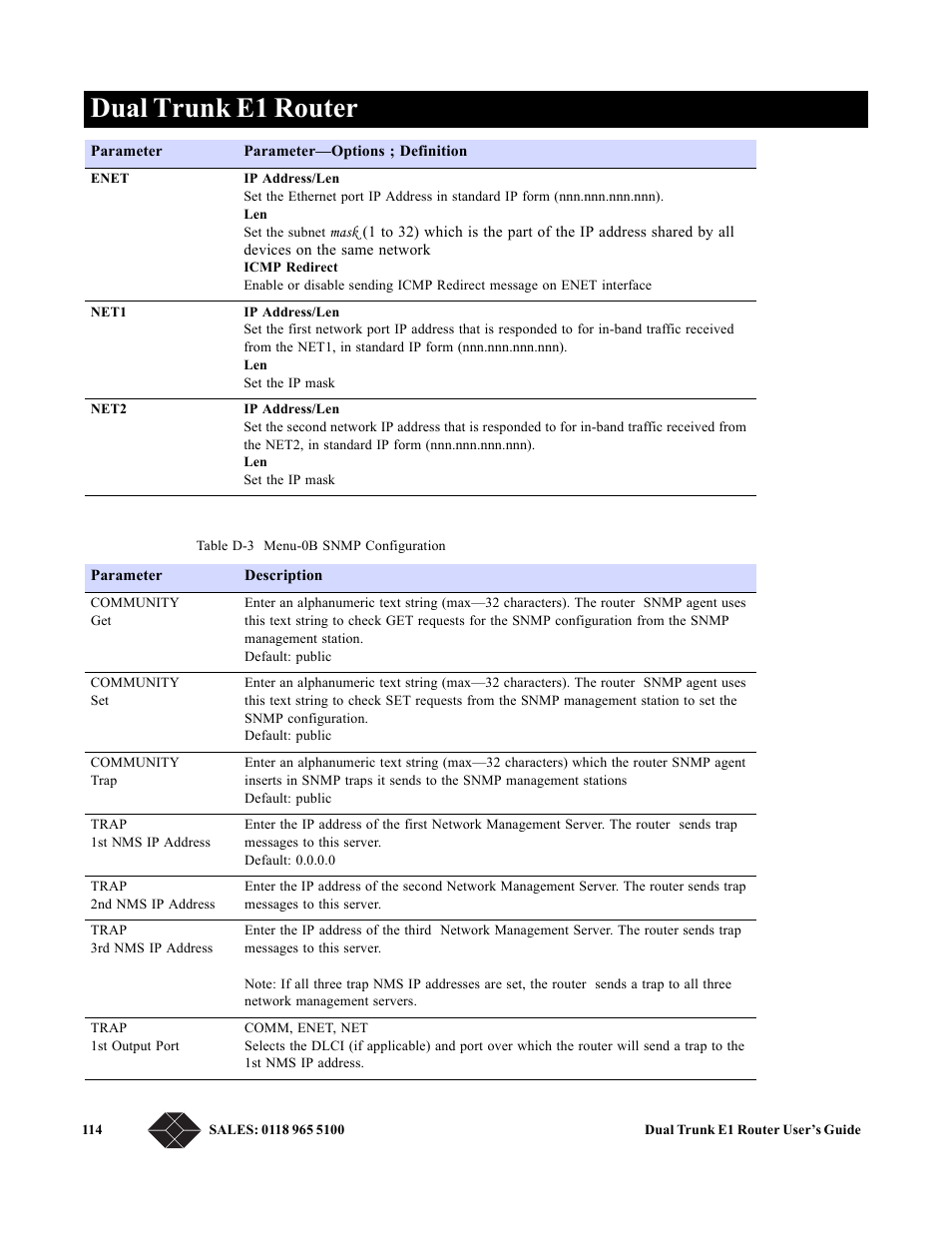 Dual trunk e1 router | Black Box LRU4240 User Manual | Page 126 / 218