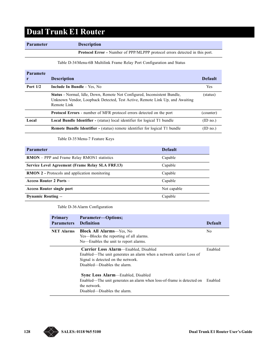 Dual trunk e1 router | Black Box LRU4240 User Manual | Page 140 / 218