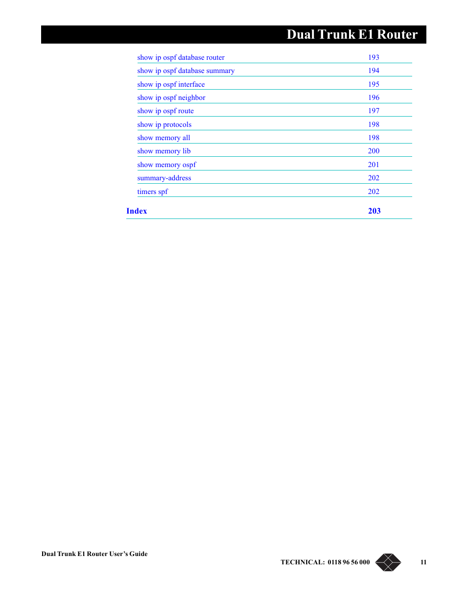 Dual trunk e1 router | Black Box LRU4240 User Manual | Page 15 / 218