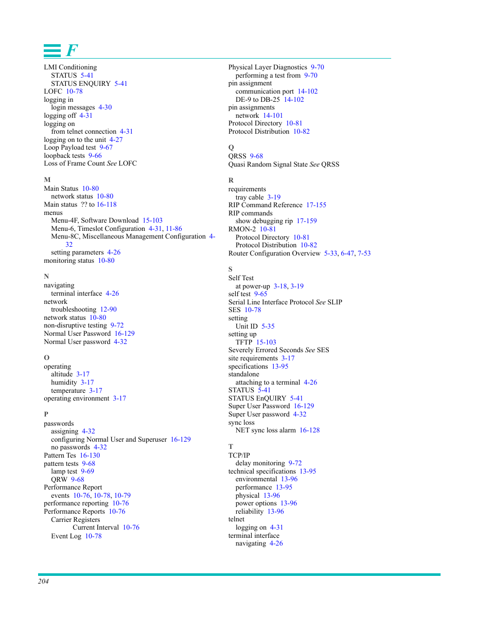 Black Box LRU4240 User Manual | Page 216 / 218