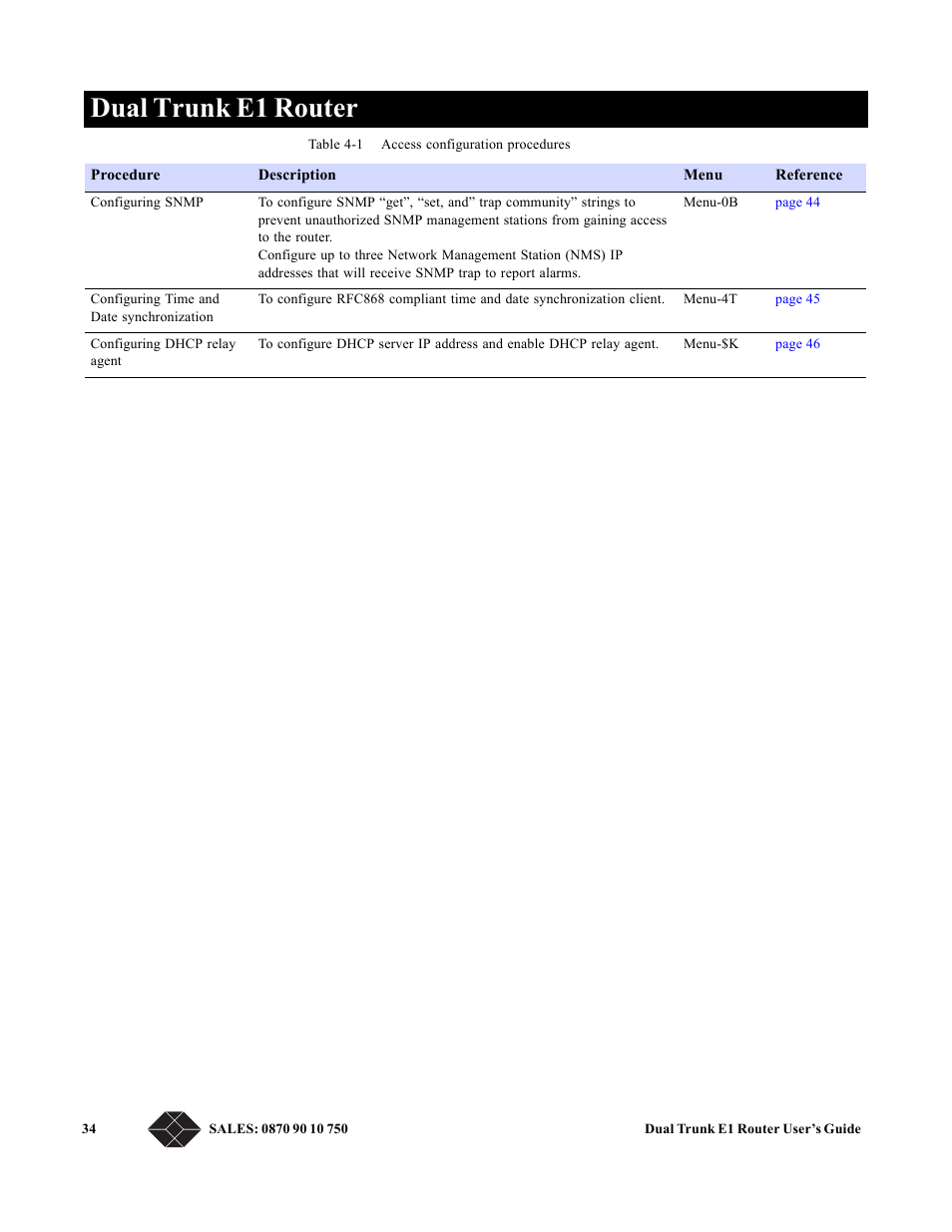 Dual trunk e1 router | Black Box LRU4240 User Manual | Page 46 / 218