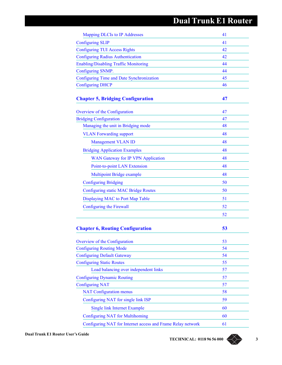 Dual trunk e1 router | Black Box LRU4240 User Manual | Page 7 / 218