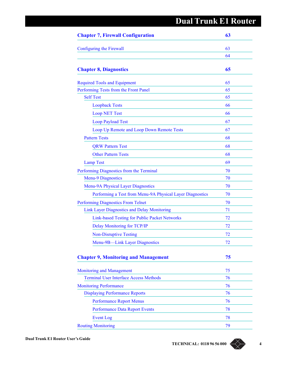 Dual trunk e1 router | Black Box LRU4240 User Manual | Page 8 / 218