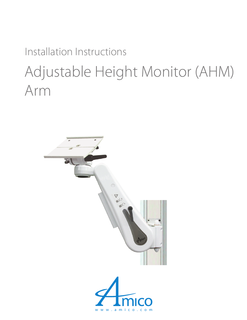 Amico AHM Monitor Arms (Adjustable Height) User Manual | 34 pages