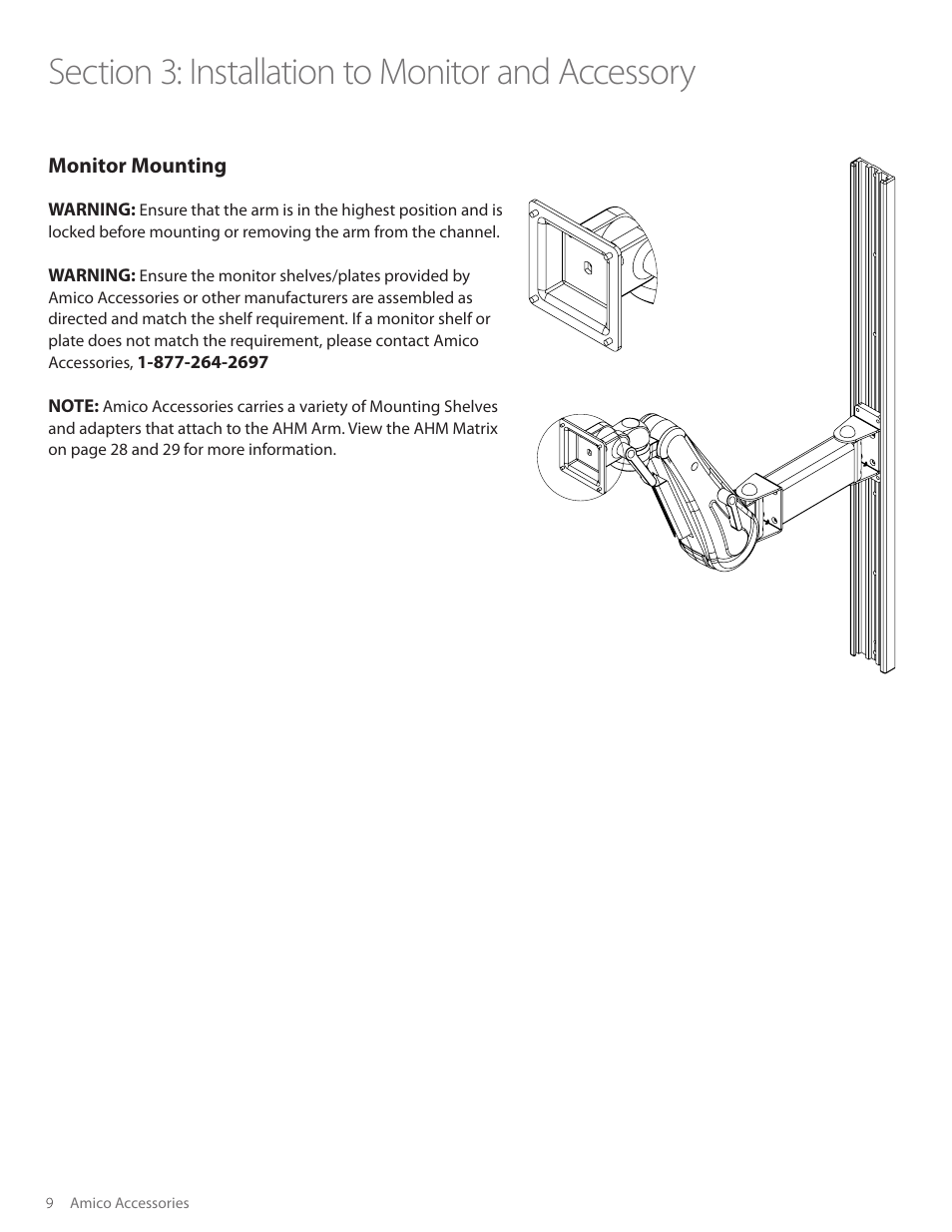 Amico AHM Monitor Arms (Adjustable Height) User Manual | Page 12 / 34