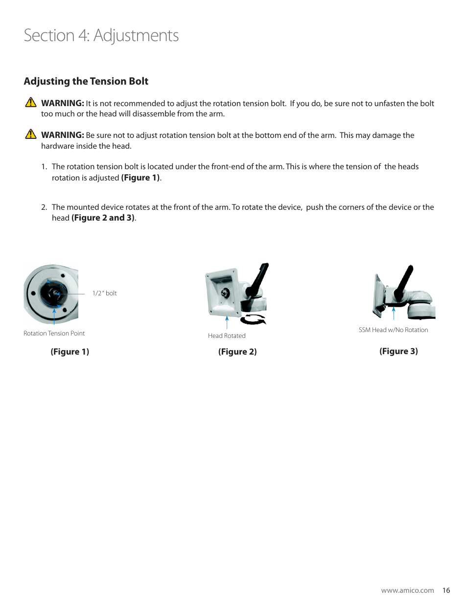 Amico SSM Monitor Arms (Side to Side) User Manual | Page 19 / 31
