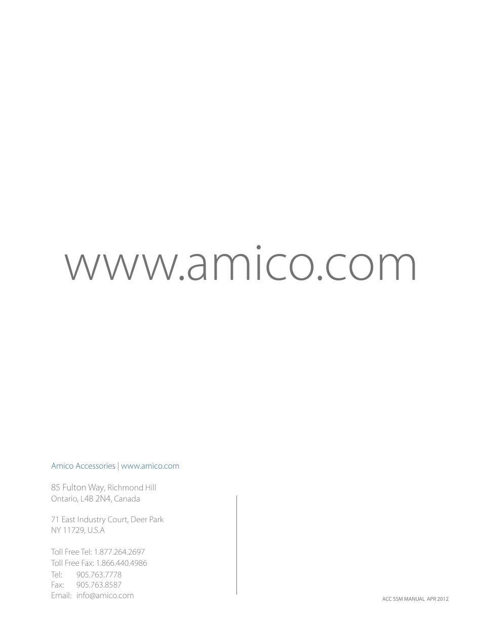 Amico SSM Monitor Arms (Side to Side) User Manual | Page 31 / 31