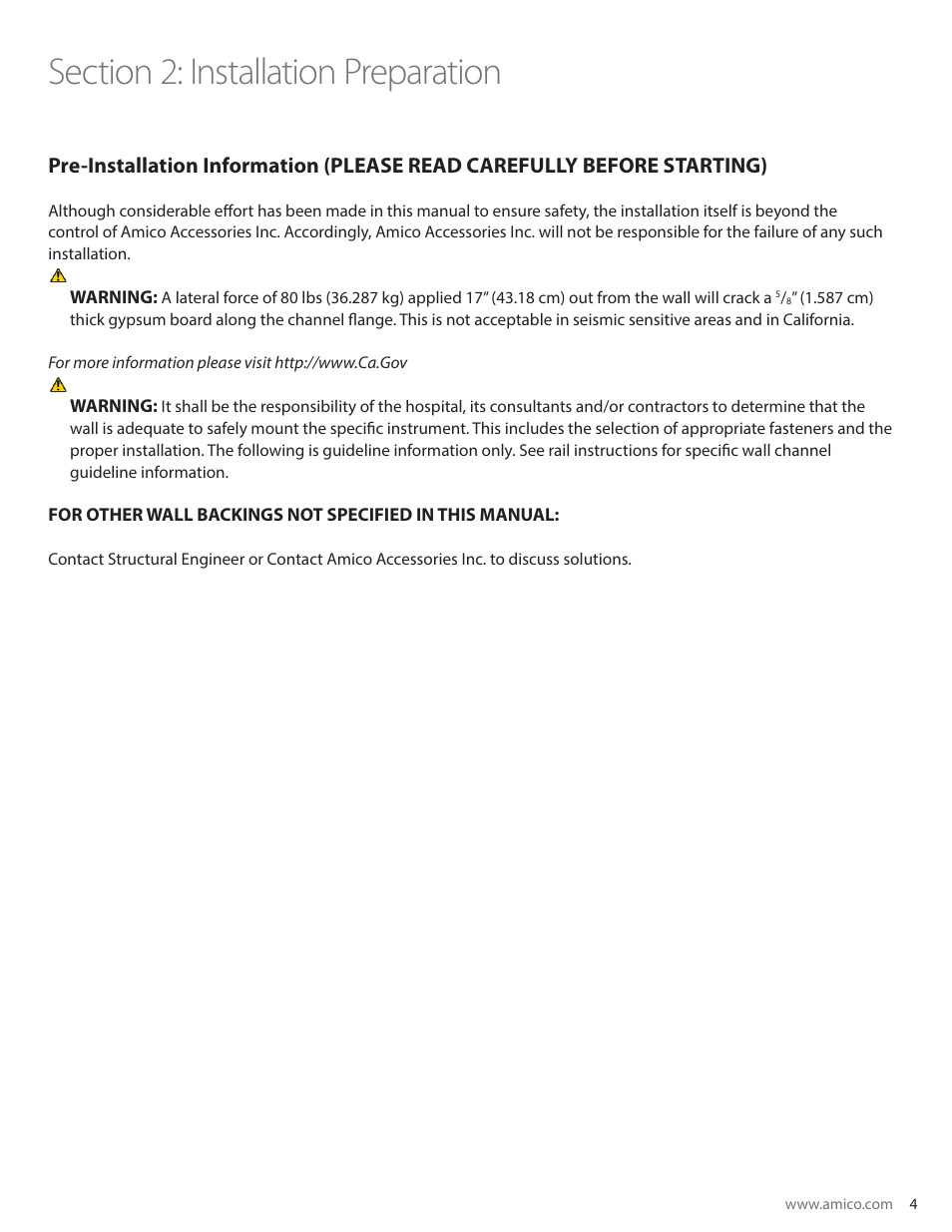 Amico Equipment Rails User Manual | Page 5 / 12