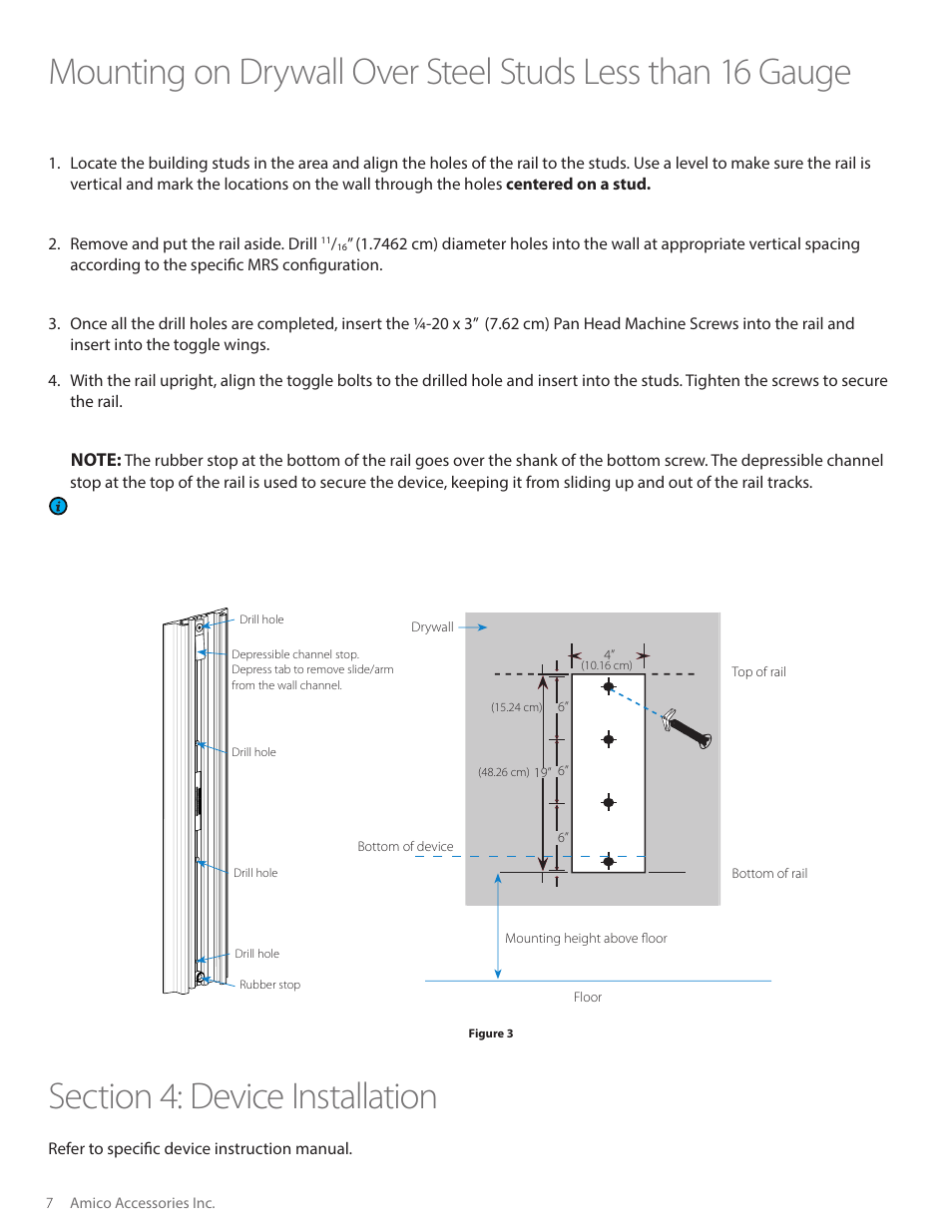 Amico Equipment Rails User Manual | Page 8 / 12