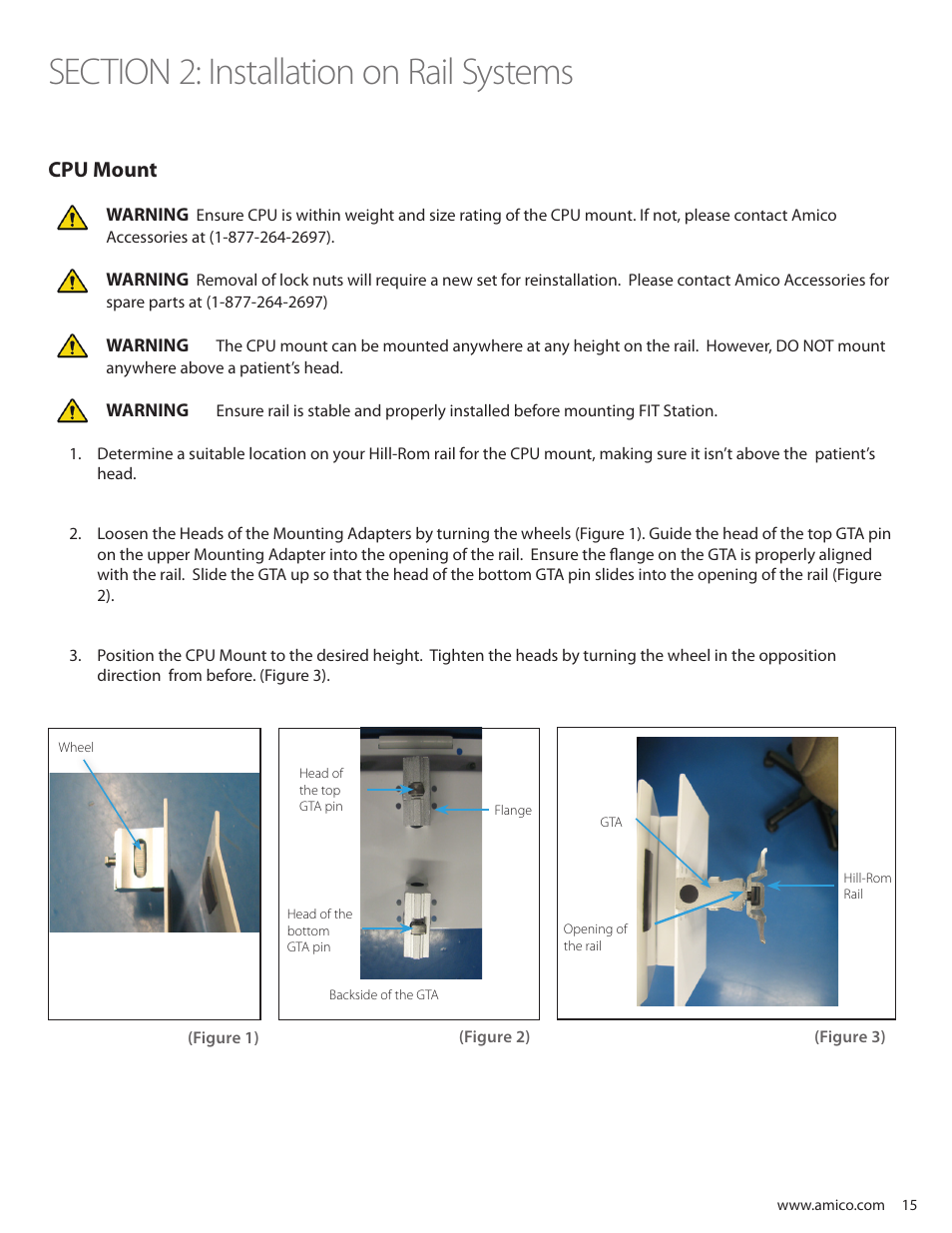 Cpu mount | Amico Falcon Combo Arm User Manual | Page 15 / 44