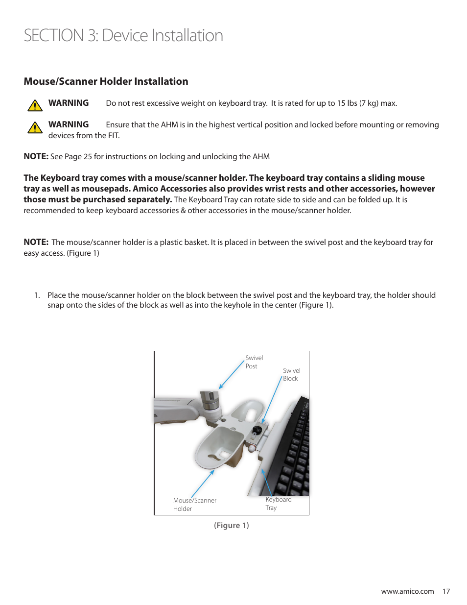 Amico Falcon Combo Arm User Manual | Page 17 / 44