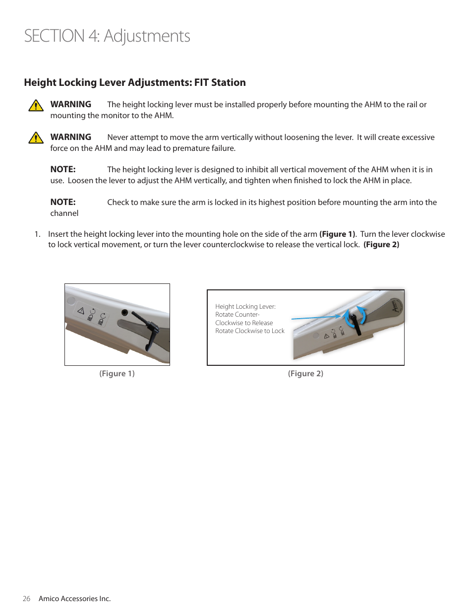 Amico Falcon Combo Arm User Manual | Page 26 / 44
