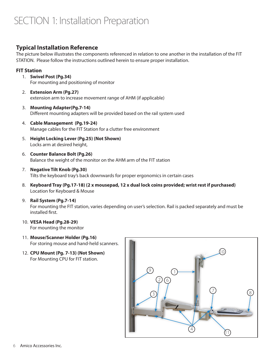 Amico Falcon Combo Arm User Manual | Page 6 / 44