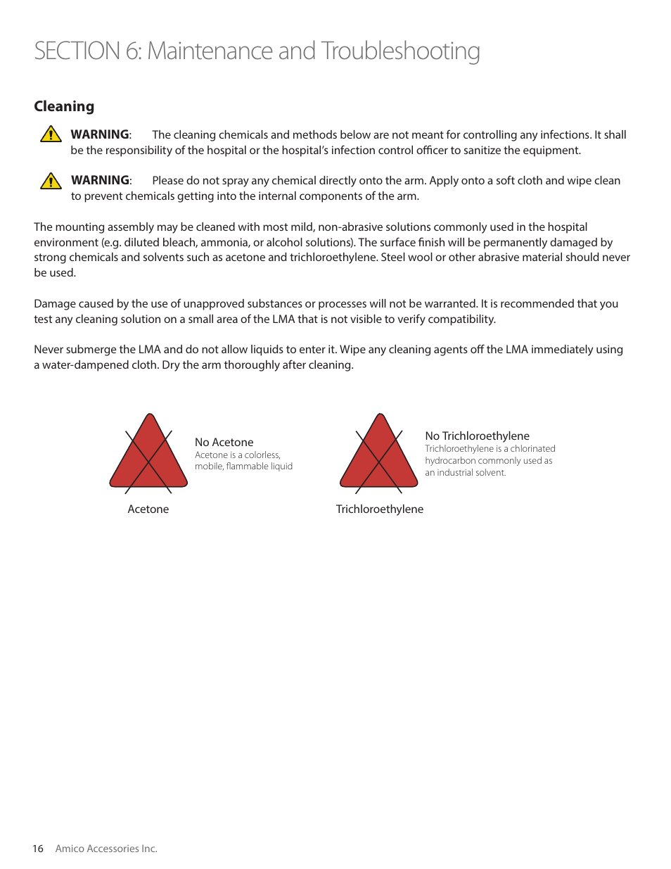 Amico Light-Duty Monitor Arm User Manual | Page 16 / 20