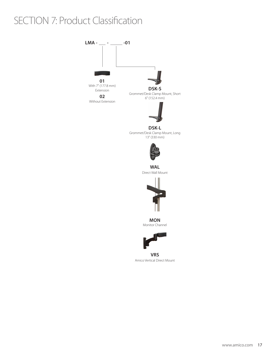 Amico Light-Duty Monitor Arm User Manual | Page 17 / 20