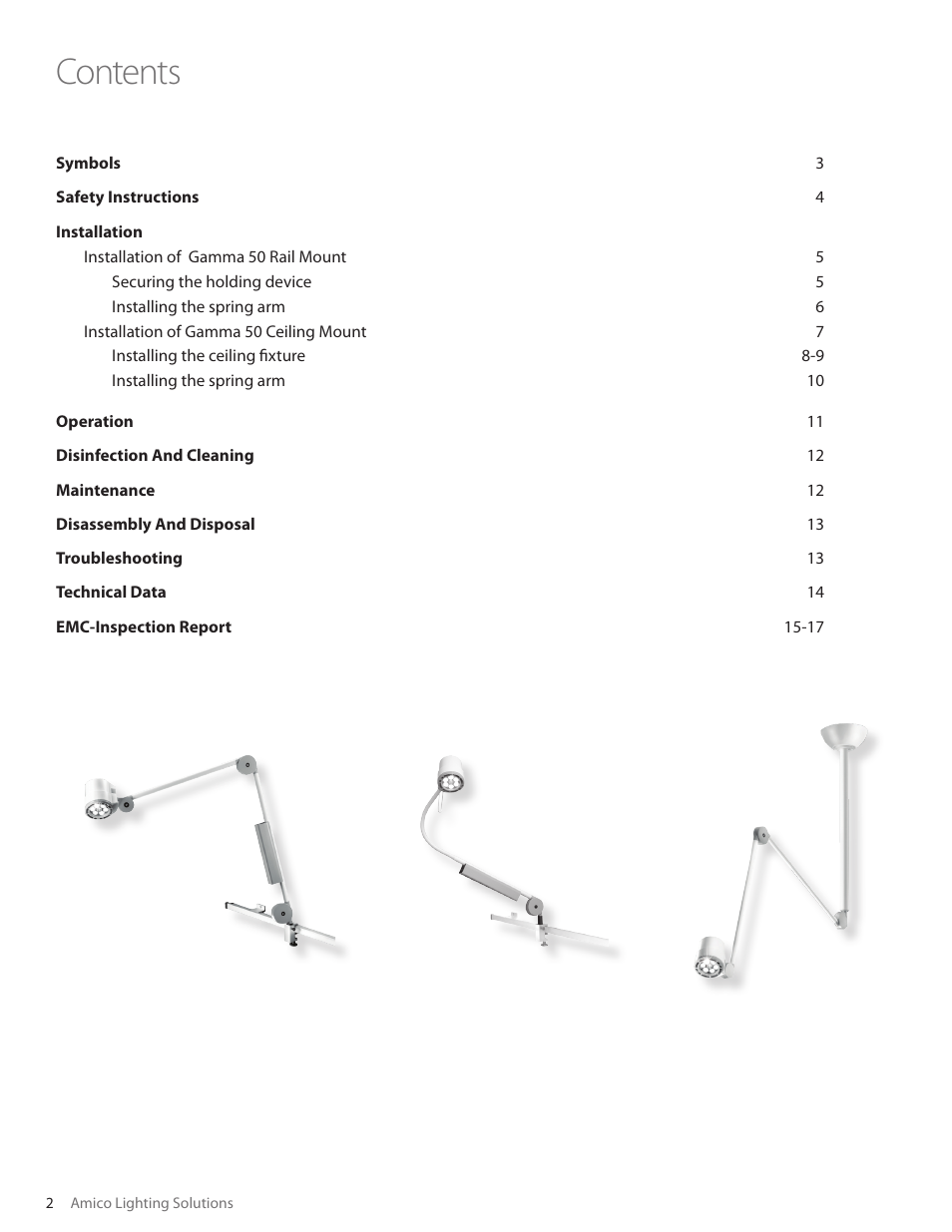 Amico Gamma 50 LED User Manual | Page 2 / 18