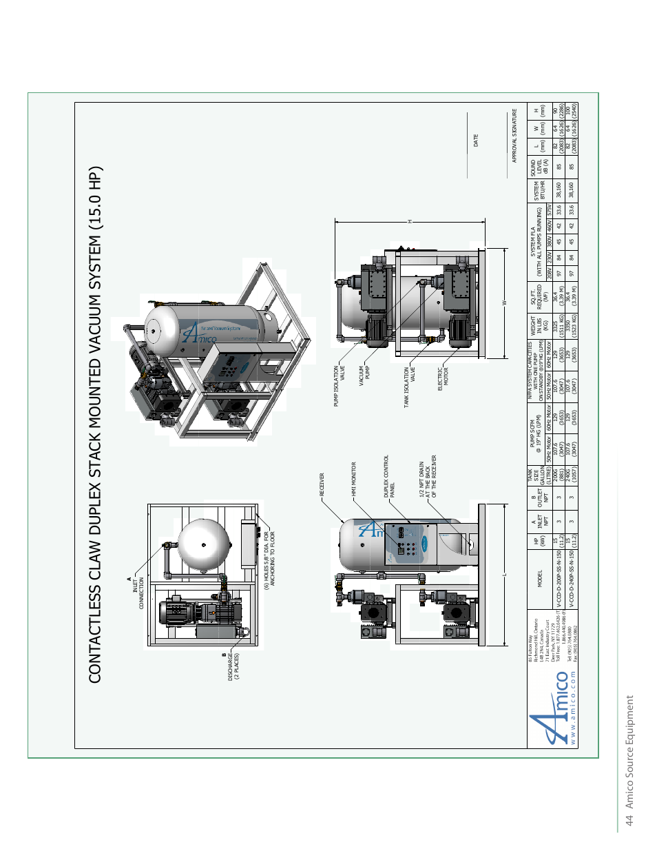 Amic o s our ce e quipmen t 44 | Amico NFPA Triplex RVL Modular Stack Mount User Manual | Page 46 / 51