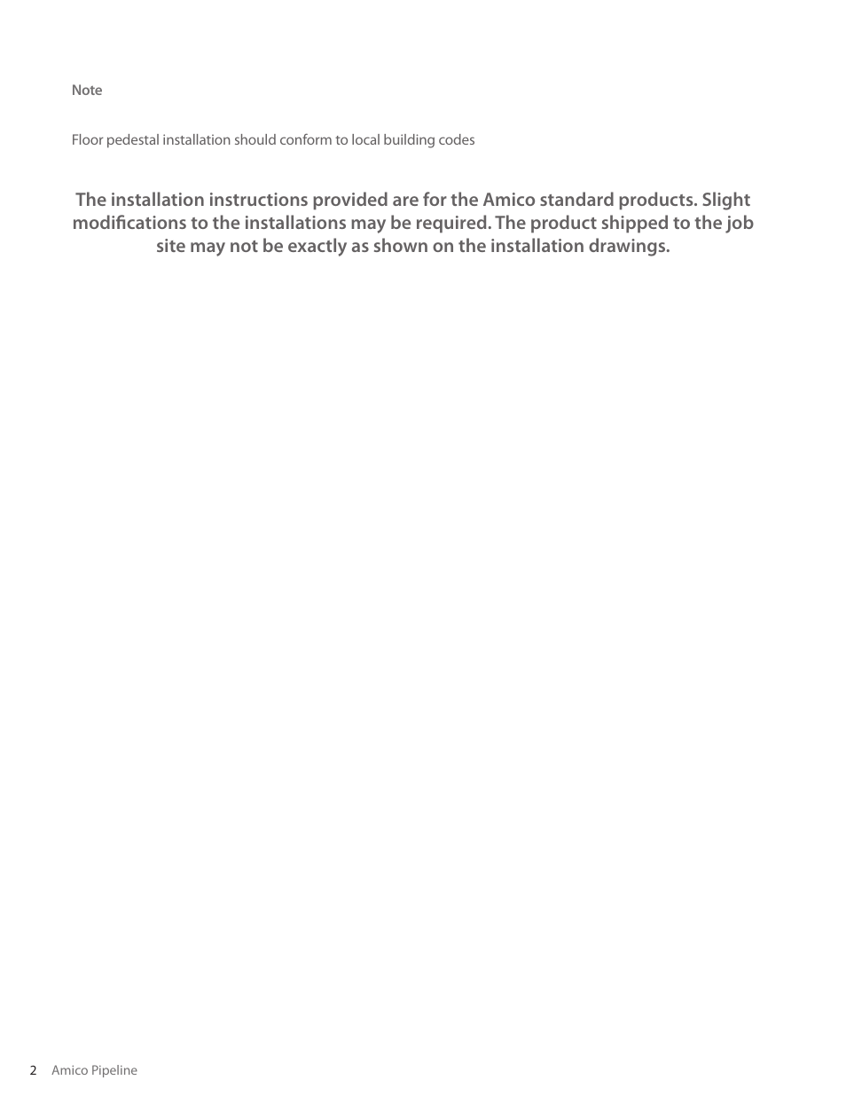 Amico 18" Floor Pedestal User Manual | Page 2 / 8