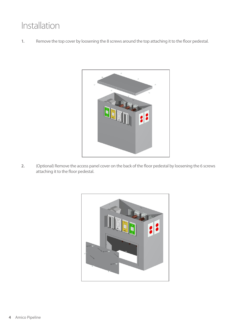 Installation | Amico 18" Floor Pedestal User Manual | Page 4 / 8